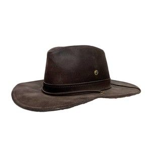 Henschel Hatquarters USA Hat Size Medium M Brown Suede Outback Safari Cowboy